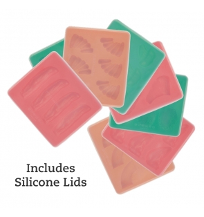 Juego de 15 moldes para alimentos de silicona